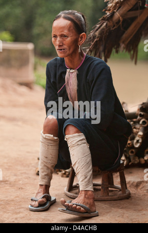 Porträt einer Frau, Luang Nam Tha, Laos Lanten Stockfoto