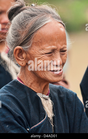 Porträt einer Frau, Luang Nam Tha, Laos Lanten Stockfoto