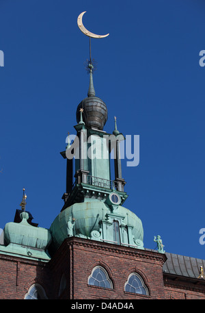 Das Rathaus von Stockholm-Schweden vom Architekten Ragnar Östberg 1923 eröffnet und ist der Gastgeber der jährlichen Nobelpreis-Bankett. Stockfoto