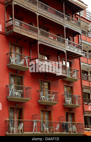 Traditionellen kanarischen Balkon Stockfoto