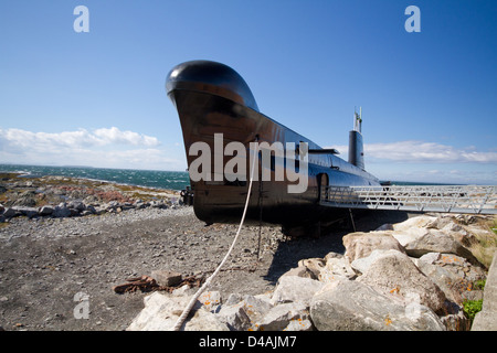 U-Boot-Museum in Pointe-au-Pere, Bas-Saint-Laurent, Quebec Onondaga verankert Stockfoto