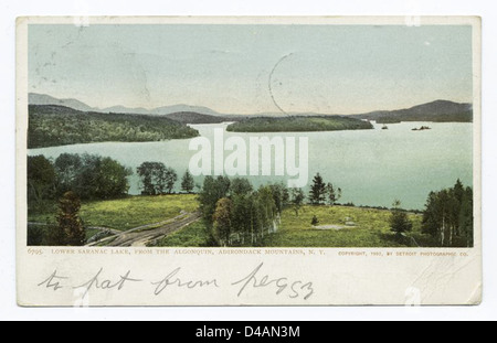 Unteren Saranac See von Algonquin, Lower Saranac Lake, N. Y. Stockfoto