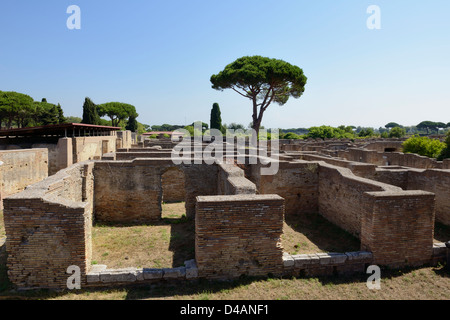 Antike römische Stadt Ostia Antica in der Nähe von Rom, Italien Stockfoto