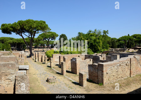 Antike römische Stadt Ostia Antica in der Nähe von Rom, Italien Stockfoto