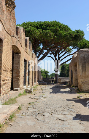 Antike römische Stadt Ostia Antica in der Nähe von Rom, Italien Stockfoto