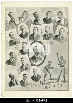 Ein Foto des Philadelphia Baseball Club aus dem Jahr 1894 mit Spielern in Vintage Baseball-Uniformen. Dieses historische Bild zeigt die Anfänge des organisierten Baseballs in den Vereinigten Staaten. Stockfoto