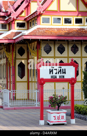 Thailands schönsten Bahnhof/Hua Hin/Thailand Stockfoto