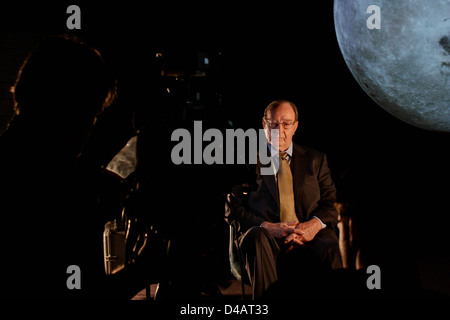 Edgar Mitchell interviewt (IMG 4488) Stockfoto