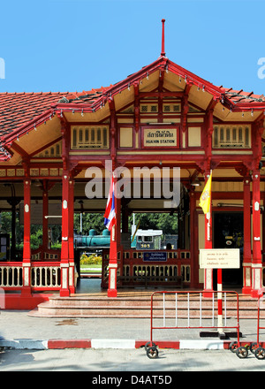 Thailands schönsten Bahnhof/Hua Hin/Thailand Stockfoto