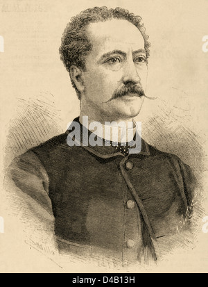 Manuel Catalina Rodriguez (1820-1886). Spanische drastischer Schauspieler. Gravur. Stockfoto