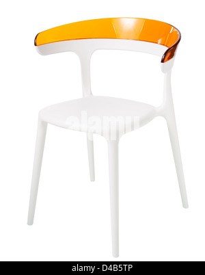 moderne Kunststoff-Stuhl, isoliert Stockfoto