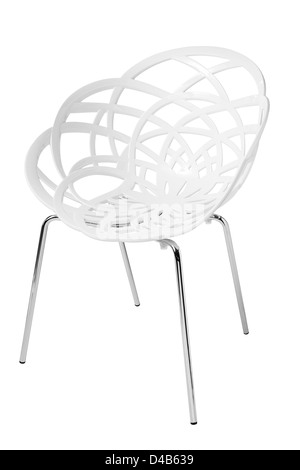 moderne Kunststoff-Stuhl, isoliert Stockfoto