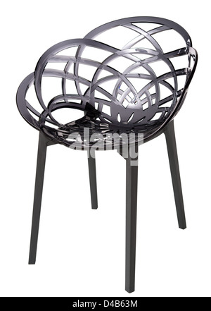 moderne Kunststoff-Stuhl, isoliert Stockfoto