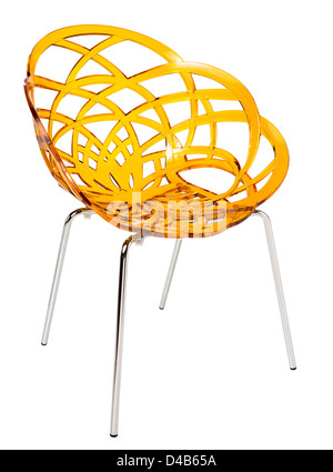 moderne Kunststoff-Stuhl, isoliert Stockfoto