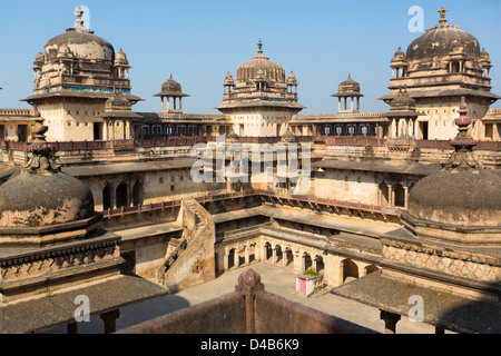 Jahangir Mahal innerhalb Orchha Forts, Orchha, Indien Stockfoto