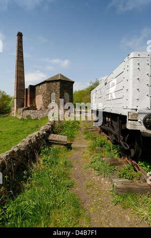 Middleton Top Motor Haus und Eisenbahn-Wagen, Derbyshire Stockfoto