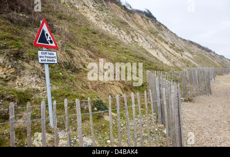 Weiche engineering Küstenschutz in Dunwich, Suffolk, England Stockfoto