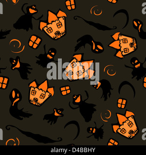 Halloween Hexe Spukhaus. Textur Stockfoto