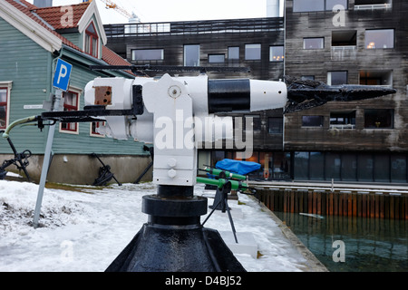 Bereich der alten whaling Harpoon Waffen außerhalb der polaren Museums Tromsø Troms-Norwegen-Europa Stockfoto