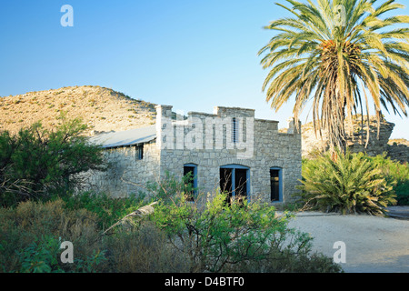 Ruinen der historischen J.O. Langford Gemischtwarenladen und Postamt, Hot Springs Trail, Big Bend Nationalpark, Texas USA Stockfoto