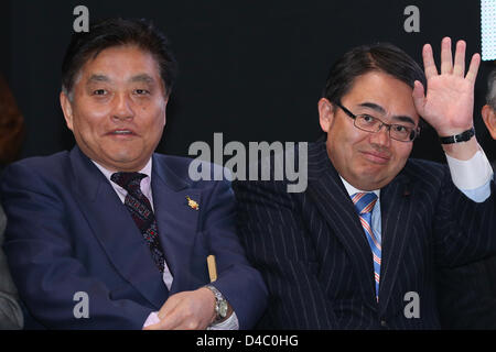 (L, R)   Takashi Kawamura, Hideaki Omura, 10. März 2013 - Marathon: Nagoya Frauen Marathon 2013 in Aichi, Japan.  (Foto von YUTAKA/AFLO) Stockfoto