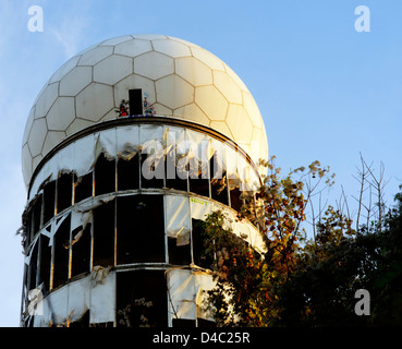 Eine verlassene kalten Krieges Hörstation am Teufelsberg in Berlin, Deutschland Stockfoto