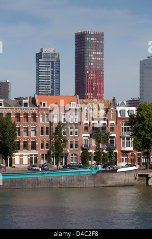 Rotterdam, die Niederlande, die Skyline der Innenstadt Stockfoto