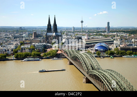 Köln, Deutschland, Blick über die Altstadt am Rhein Stockfoto