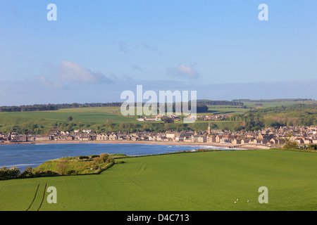 Blick über die Bucht, um alte ehemalige Kreisstadt von Kincardineshire auf nordöstlich schottischen Küste. Stonehaven Aberdeenshire Scotland UK Stockfoto