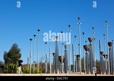 Die Föderation Glocken in Birrarung Marr Park. Melbourne, Victoria, Australien Stockfoto