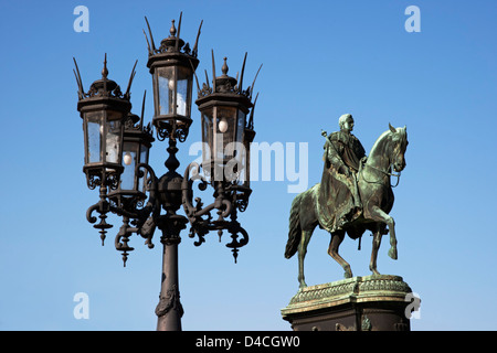 Reiterstandbild König Johann, Theaterplatz, Dresden, Sachsen, Deutschland, Europa Stockfoto