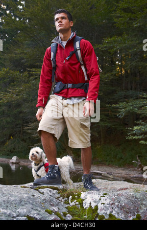 Wanderer am Feldsee, Blackwood Forest, Baden-Württemberg, Deutschland, Europa Stockfoto