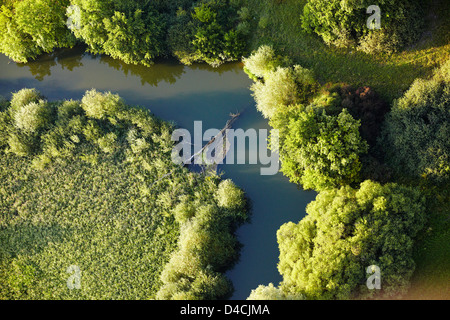 Flussschleife, Radolfzell bin Bodensee, Baden-Württemberg, Deutschland, Europa Stockfoto