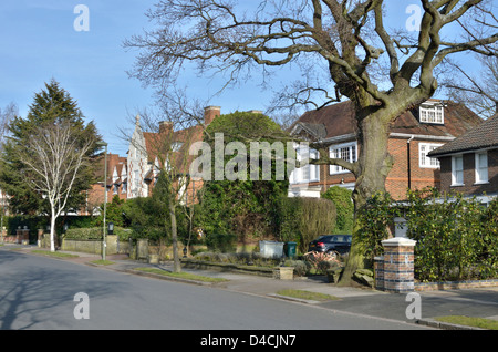 Winnington Road, Hampstead Garden Vorort N2, London, UK. Stockfoto