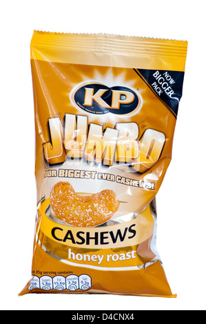 Tasche von KP-Honig-Braten-Cashew-Nüssen Stockfoto