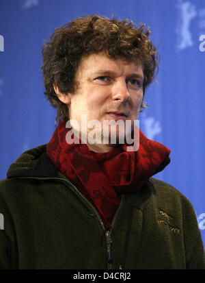 Französischer Filmemacher Michel Gondry kommt für das Screening von seinen Film "Be Kind Rewind" bei der 58. Internationalen Filmfestspiele Berlin, in Berlin, Deutschland, 16. Februar 2008. Der Film läuft im Wettbewerb um den goldenen und silbernen Bären auf der 58. Berlinale. Foto: Rainer Jensen Stockfoto