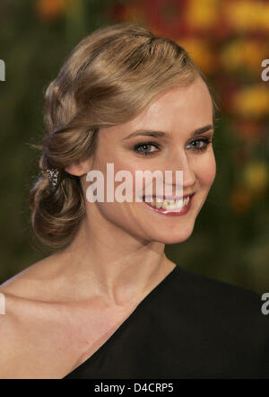 Deutsche Schauspielerin Diane Kruger, Mitglied der 58. Berlinale-Jury kommt für die Vorführung des Films "Be Kind Rewind" bei der 58. Internationalen Filmfestspiele Berlin, in Berlin, Deutschland, 16. Februar 2008. Der Film läuft außer Konkurrenz auf der 58. Berlinale. Foto: Jörg Carstensen Stockfoto