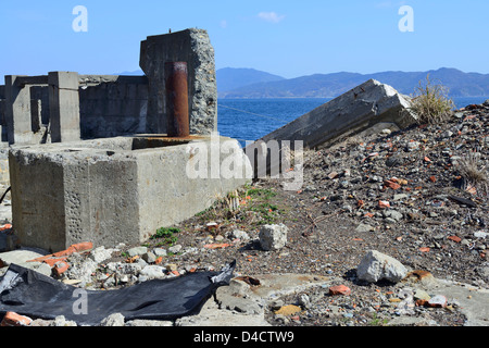 Gunkajima (Hashima), Nagasaki-Präfektur, Kyushu, Japan Stockfoto