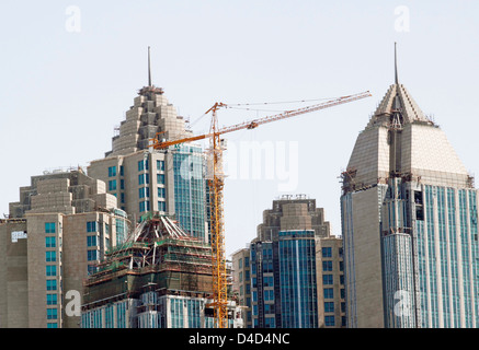 Wolkenkratzer in Abu Dhabi, Vereinigte Arabische Emirate Stockfoto