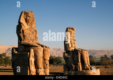 Kolosse von Memnon, Luxor, Ägypten Stockfoto