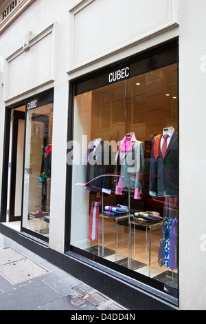 Mode-Boutiquen auf modische Flinders Lane. Melbourne, Victoria, Australien Stockfoto