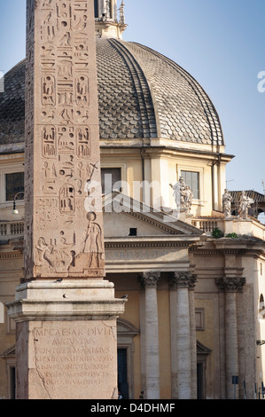 Die Piazza del Popolo, Obelisk, Rom, Latium, Italien Stockfoto