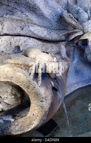 Italien, Latium, Rom, Piazza Barberini, Fontana Delle Api, Detail der Brunnen der Bienen von Gian Lorenzo Bernini Stockfoto