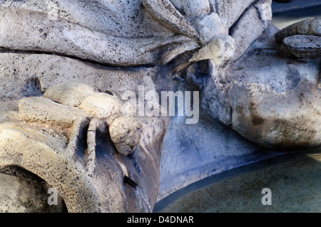 Italien, Latium, Rom, Piazza Barberini, Fontana Delle Api, Detail der Brunnen der Bienen von Gian Lorenzo Bernini Stockfoto