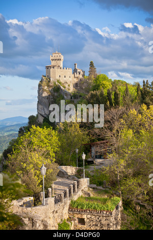 Burg in San Marino - La Cesta oder Fratta, Seconda Torre - der zweite Turm Stockfoto