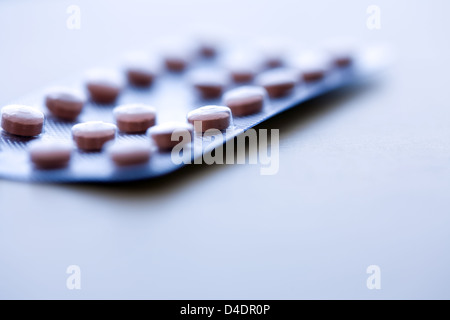 Folie Blisterpackung Pillen Stockfoto