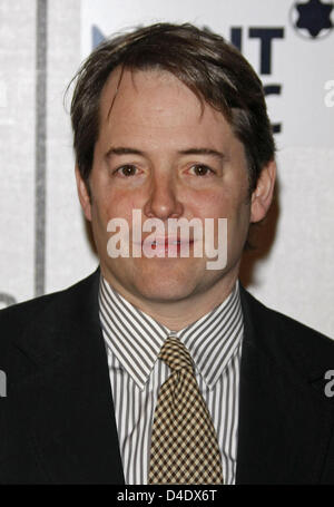 US-Schauspieler Matthew Broderick kommt zur Premiere seines Films "Finding Amanda" auf dem Tribeca Film Festival in New York City, NY, Vereinigte Staaten, 29. April 2008. Foto: Hubert Boesl Stockfoto