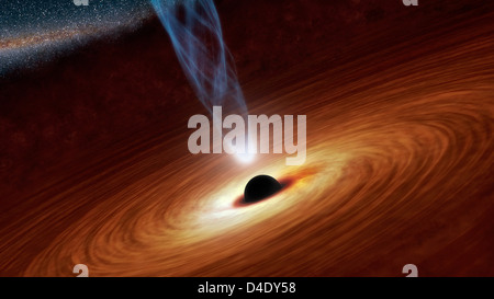 Supermassiven schwarzen Lochs Abbildung Stockfoto