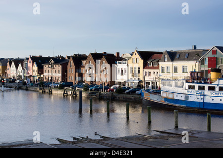 Innerer Hafen von Husum, Nordsee, Nordfriesland, Schleswig-Holstein, Deutschland, Europa Stockfoto