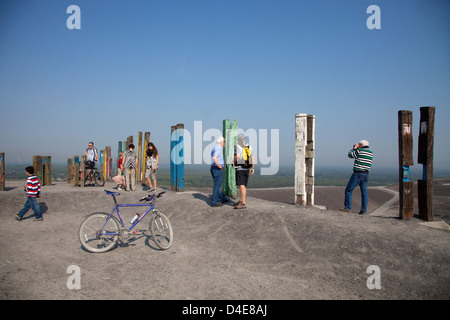Bottrop, Deutschland, Installation Totems im Heap Haniel Stockfoto